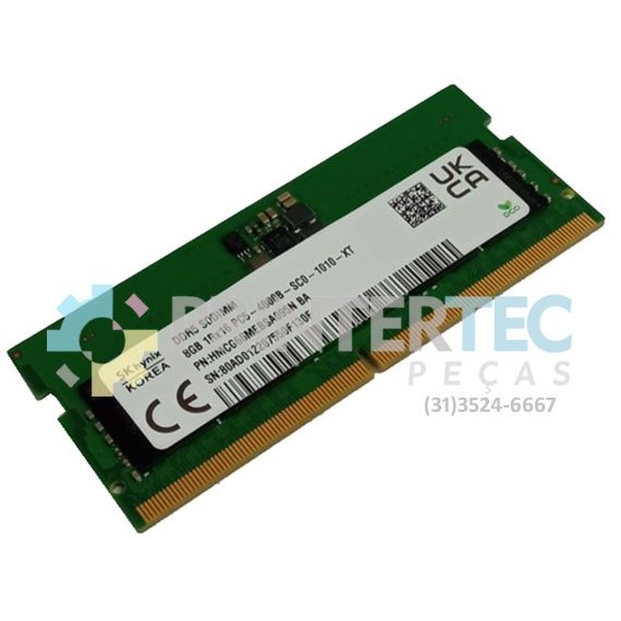 MEMORIA HYNIX 8GB DDR5 1RX16 SODIMM 4800MHZ PC5-4800