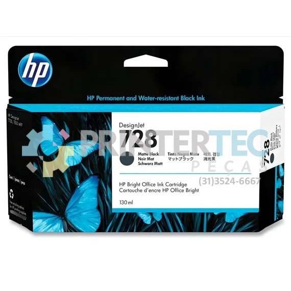 CARTUCHO HP DSJ T730 / T830 PRETO FOSCO 130ML