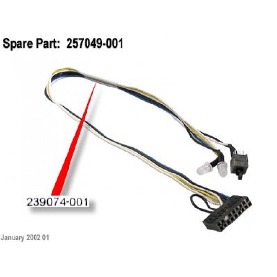 POWER SWITCH / LED CABLE COMPAQ EVO D300 / 500